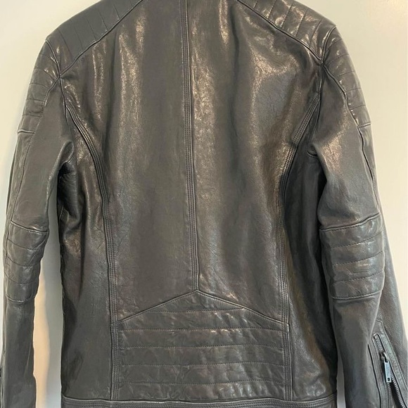 Chevignon men’s lamb skin jacket small SM midnight blue - Picture 2 of 7